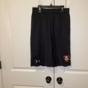 Boys Under Armour‎ Baltimore Orioles Baseball workout Shorts XL Black / Orange